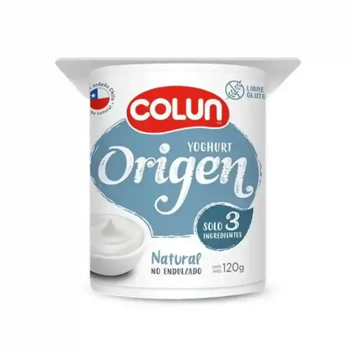 Yogurt Origen natural no endulzado Colun