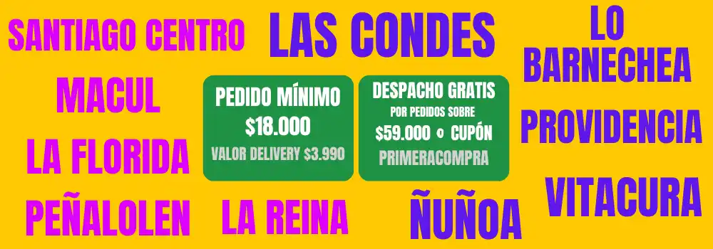 Frutas y verduras a domicilio verduleria fruteria feria delivery o entregas en las siguientes comunas Las Condes Ñuñoa Vitacura Lo Barnechea Providencia La Reina Peñalolen La Florida Santiago